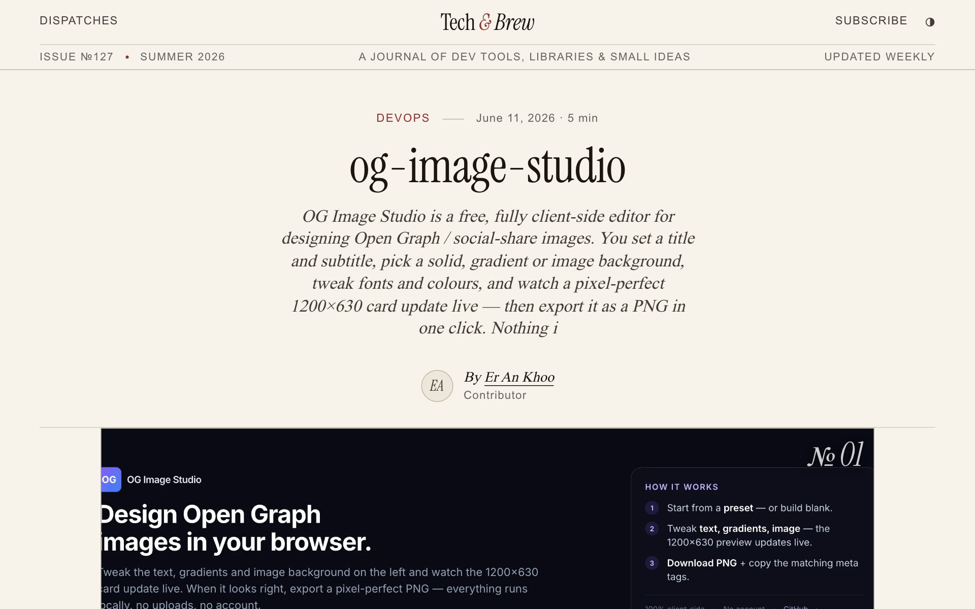 Tech & Brew — product screenshot